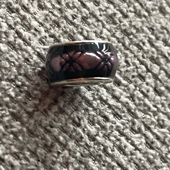 Pandora Retired Purple Abstract Spacer Charm - Picture 4 of 5